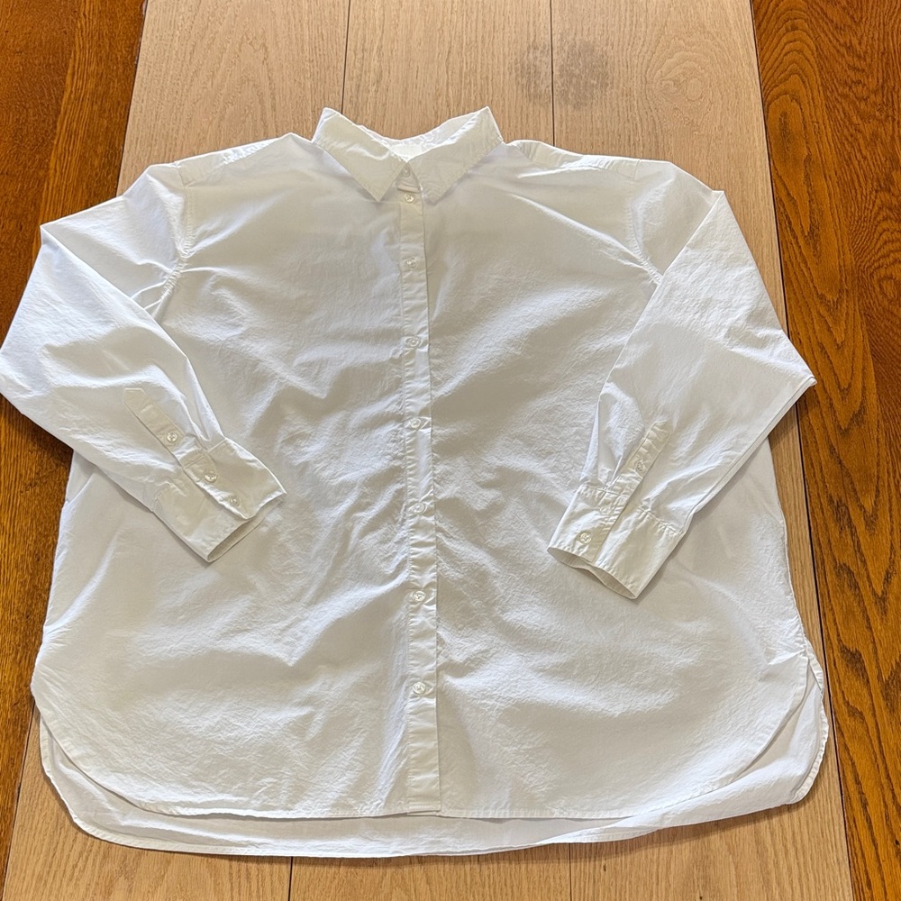 H&M White Casual Button Down Shirt
